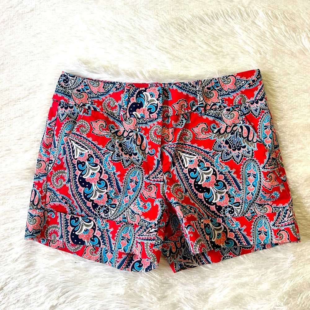 New York & Company Women Paisley Print Shorts Size 0